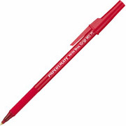 PaperMate Write Bros. Grip Ballpoint Pen, Medium Point, Red, Dozen