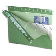 Pendaflex 5 Tab Hanging Files, Letter, Bright Green, 25/Box