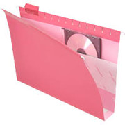 Pendaflex Box-Bottom Colored Hanging Folders, Legal, Red, 2" Expansion, 25/Box