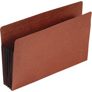 Pendaflex End Tab File Pockets, Legal, 5 1/4" Expansion, Brown, Each