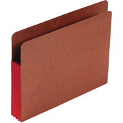 Pendaflex End Tab File Pockets, Letter, 3 1/2" Expansion, Red, Each