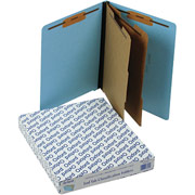 Pendaflex Pressboard End Tab Classification Folders, Letter, Blue, 10/Box