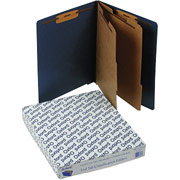 Pendaflex Pressboard End Tab Classification Folders, Letter, Dark Blue, 10/Box