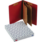 Pendaflex Pressboard End Tab Classification Folders, Letter, Red, 10/Box