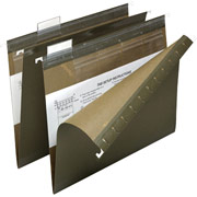 Pendaflex Ready-Tab Hanging File Folders, Legal, 5 Tab, Standard Green, 25/Box