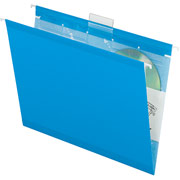 Pendaflex Ready-Tab Hanging File Folders, Letter, 5 Tab, Blue, 25/Box