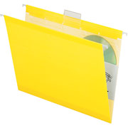 Pendaflex Ready-Tab Hanging File Folders, Letter, 5 Tab, Yellow, 25/Box