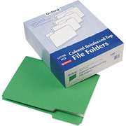Pendaflex Reinforced Colored File Folders With Interior Grid, Letter, 3 Tab, Bright Green, 100/Box