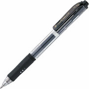 Pentel Hybrid Gel Grip RTX Retractable Pens, Bold Point, Black, Dozen