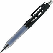 Pilot Dr. Grip Retractable Ballpoint Pen, Medium Point, Black Ink/Black Barrel