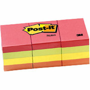Post-it 1 1/2" x 2" Assorted Neon Flat Notes