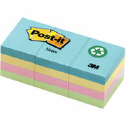 Post-it 1 1/2" x 2" Recycled Pastel Flat Notes