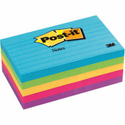 Post-it 3" x 5" Assorted Ultra Line-Ruled Flat Notes