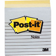 Post-it 4" x 4" Assorted Classic Line-Ruled Flat Notes