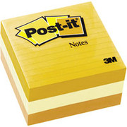 Post-it 4" x 4" Assorted Sunbrite Line-Ruled Flat Notes