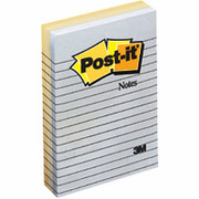 Post-it 4" x 6" Assorted Classic Line-Ruled Flat Notes