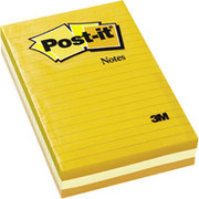 Post-it 4" x 6" Assorted Sunbrite Line-Ruled Flat Notes