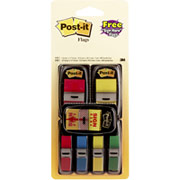 Post-it Assorted Standard Flag Bonus Pack w/Free "Sign Here" Flags