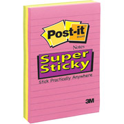 Post-it Super Sticky, 4" x 6" Tropical Notes