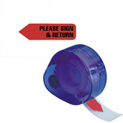 Redi-Tag "Please Sign & Return" Red Flags w/Dispenser, 120/Pack