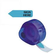 Redi-Tag "Sign Here" Blue Flags w/Dispenser, 120/Pack