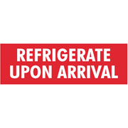 "Refrigerate Upon Arrival" Shipping Label, 4" x 1-1/2"