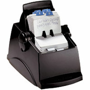 Rolodex Covered Rotary Card File, Black, 1 1/2 x 2 3/4