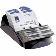 Rolodex Open Business Card Tray File, Black, 2 5/8 x 4