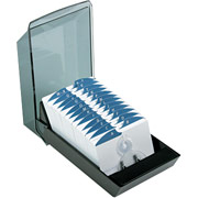 Rolodex VIP Series Covered Card Files, 2 1/4" x 4", Black