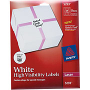 Round Specialty Laser Printer Labels, 1-2/3" Diameter, White, 600/Pack