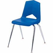 Royal Seating 1101 Series Stack Chair - 12" Height/Blue Chrome