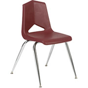 Royal Seating 1101 Series Stack Chair - 16" Height/Burgundy Chrome
