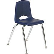 Royal Seating 1101 Series Stack Chair - 16" Height/Navy Chrome