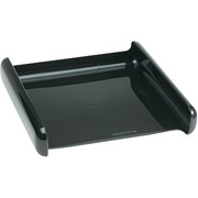 Rubbermaid Image Black Plastic Stackable Front-Load Letter Tray