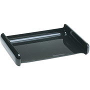 Rubbermaid Image Black Plastic Stackable Side-Load Letter Tray