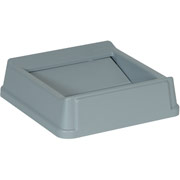 Rubbermaid Untouchable Free-Swinging Lid for 23-Gallon Square Waste Receptacle, Gray