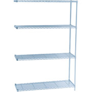 SAFCO Wire Shelving Industrial Add-On Unit, 48"W x 18"D, Gray