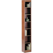SAFCO Workspace Veneer Baby 12" Wide Bookcase, Medium Oak, 7-Shelf