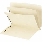 SJ Paper Manila End Tab Classification Folders, Letter, 2 Partitions, 25/Box