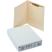 SJ Paper WaterShed CutLess End Tab Fastener Folders, Letter, 1 Fastener, 50/Box