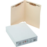 SJ Paper WaterShed CutLess End Tab Fastener Folders, Letter, 2 Fasteners, 50/Box