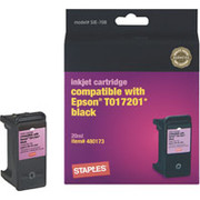 STAPLES Black Ink Cartridge Compatible with Epson T017201