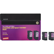 STAPLES Black Ink Cartridges Compatible with Epson S187093-D1, 2/Pack