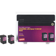 STAPLES Black Ink Cartridges Compatible with Epson S189108-D1, 2/Pack