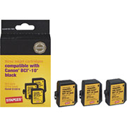 STAPLES Black Ink Tanks Compatible with Canon BCI-10BK, 3/Pack