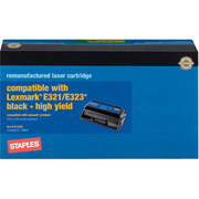 STAPLES Remanufactured Toner Cartridge Compatible with Lexmark E321/E323 Series