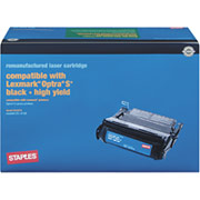 STAPLES Remanufactured Toner Cartridge Compatible with Lexmark Optra S