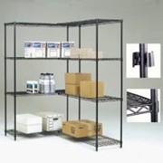 Safco 48" Wide Add On Unit Black, for 48" Wide Shelving Unit