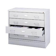 Safco A/V Microform Storage Cabinet, Light Gray