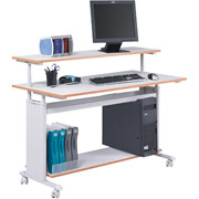Safco Extra Wide Workstation, Cherry